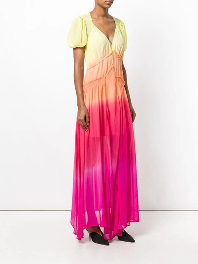 Shop Attico Tie-dye Maxi Dress - Multicolour