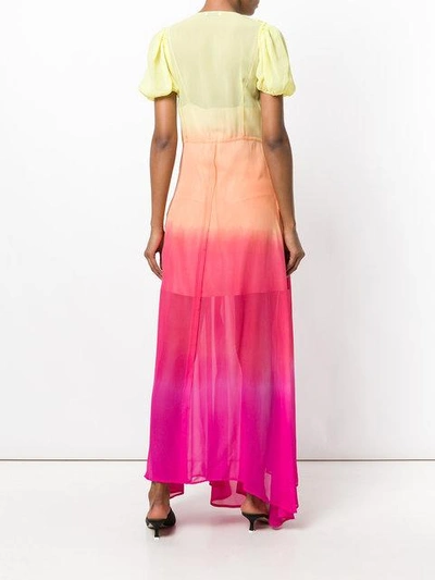 Shop Attico Tie-dye Maxi Dress - Multicolour