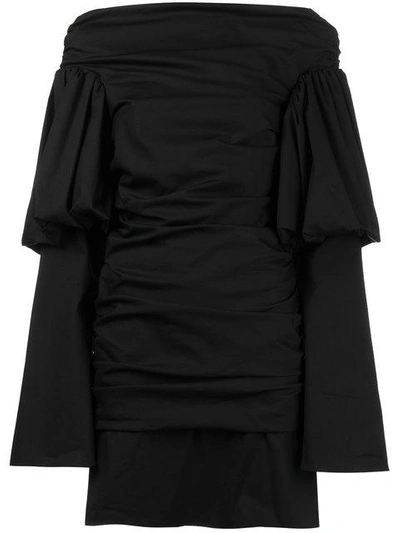 Shop Ellery Cissy Strut Ruched Mini Dress In Black