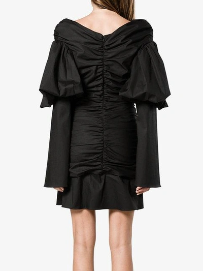 Shop Ellery Cissy Strut Ruched Mini Dress In Black