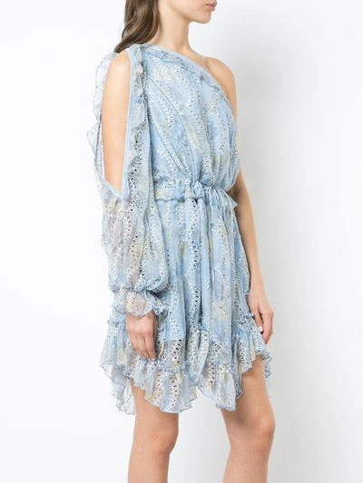 Shop We Are Kindred Single Sleeve Asymmetric Dress - Blue