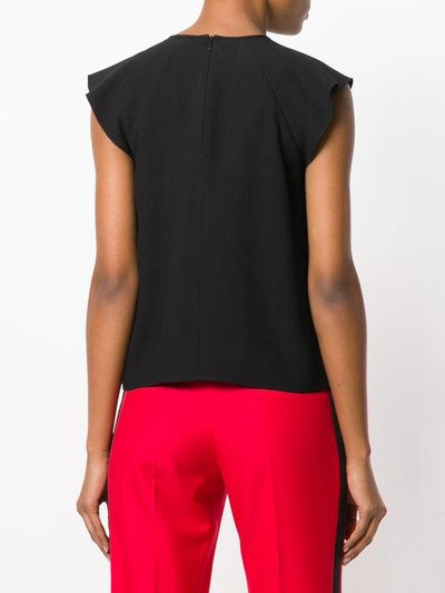 Shop Red Valentino Draped Front Top - Black