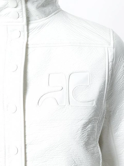 Shop Courrèges Cropped Jacket - White