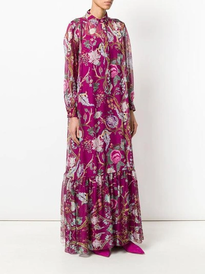 Shop Alberta Ferretti Floral-print Maxi Dress