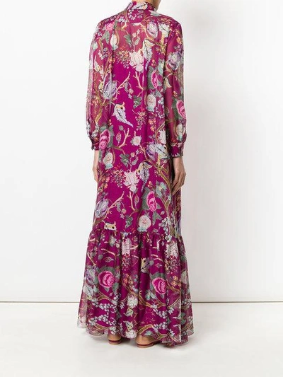 Shop Alberta Ferretti Floral-print Maxi Dress