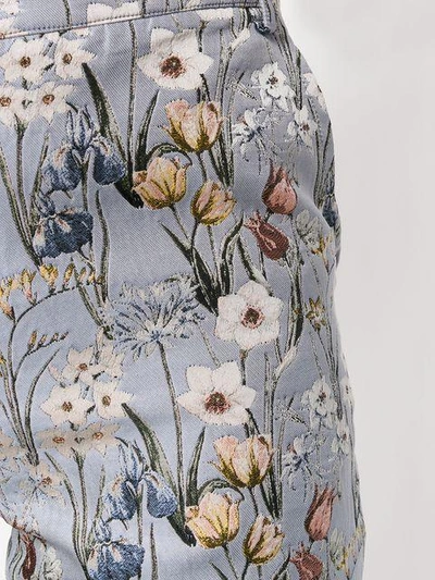 Shop Giuseppe Di Morabito Flared Floral Trousers - Blue