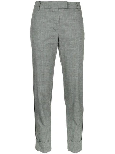 Shop Taylor Glen Plaid Cropped Trousers - Grey