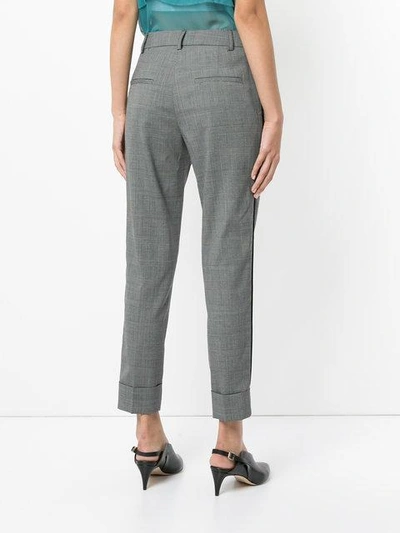 Shop Taylor Glen Plaid Cropped Trousers - Grey