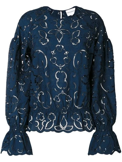 Shop Perseverance London Embroidered Cut In Blue
