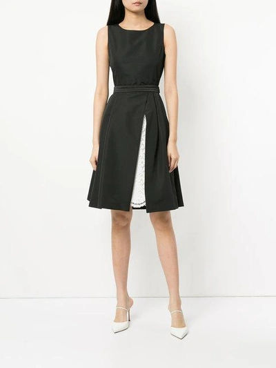 Shop Guild Prime Sleeveless Lace Slit Dress - Black