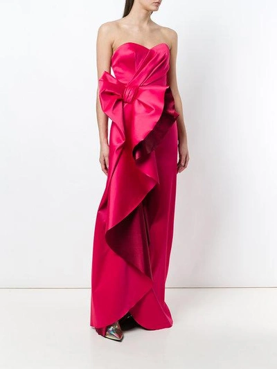 Shop Viktor & Rolf Bonbon Couture Column Gown In Pink