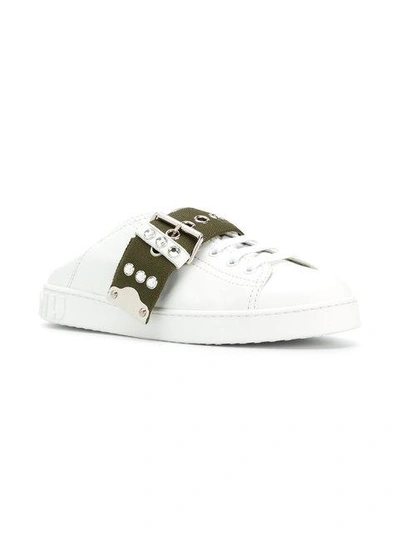 Shop Miu Miu Collapsible Back Sneakers