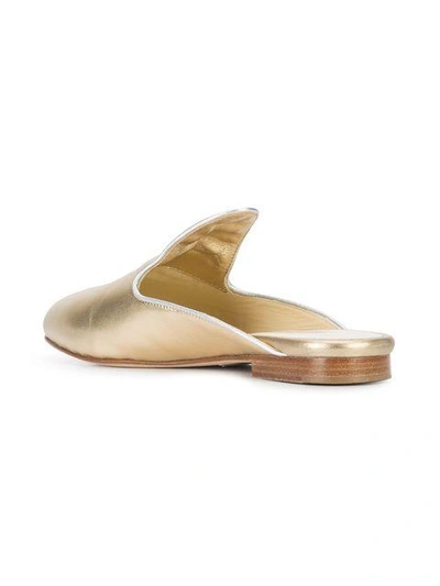 Shop Sarah Flint 'andrea' Mules In Metallic