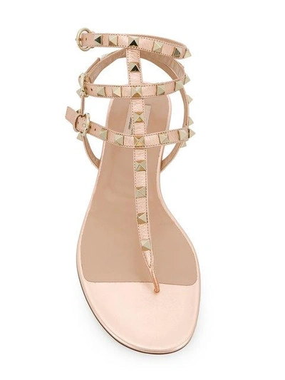 Shop Valentino Garavani Rockstud Sandals In Pink