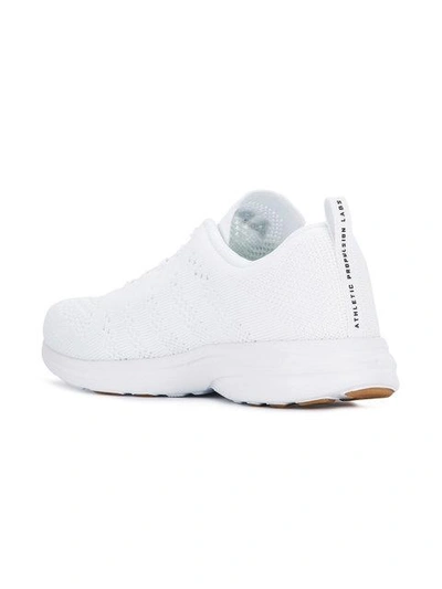 Shop Apl Athletic Propulsion Labs Propelium Fly Knit Sneakers In White