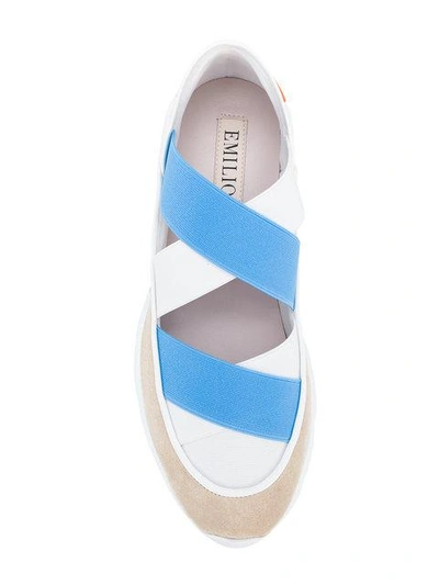 Shop Emilio Pucci Multi-strap Sneakers - Multicolour