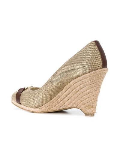 Shop Michael Michael Kors Cabana Peep-toe Wedges