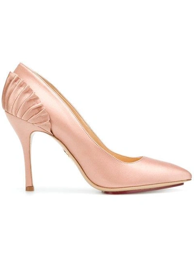 Shop Charlotte Olympia Paloma 100 Pumps In Neutrals