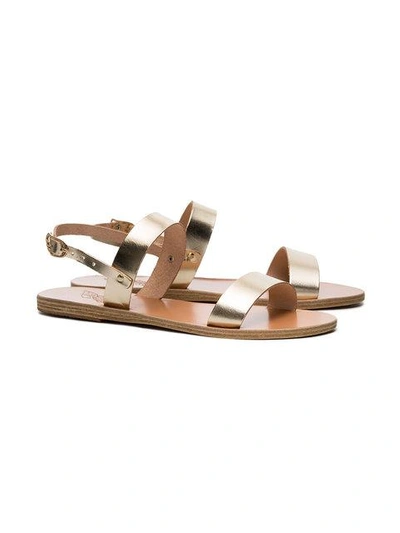 Shop Ancient Greek Sandals Gold Metallic Clio Leather Sandals