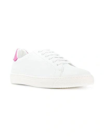Shop Anya Hindmarch Wink Face Sneakers - White
