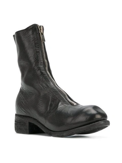 zip front ankle boots
