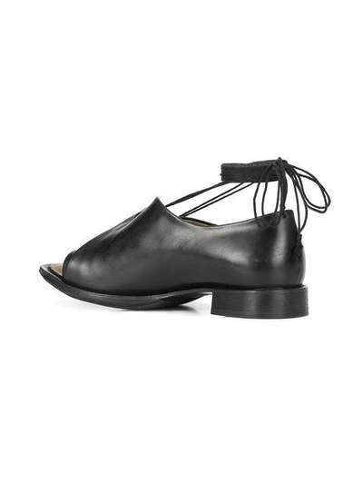 Shop Yohji Yamamoto Open Toe Sandals In Black