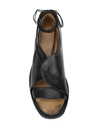 Shop Yohji Yamamoto Open Toe Sandals In Black