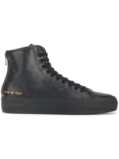 Shop Common Projects Tournament High Sneakers In Black