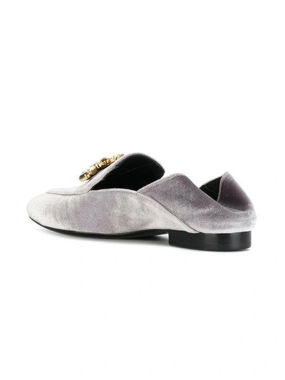 Shop Caruso Embellished Mules In Grey