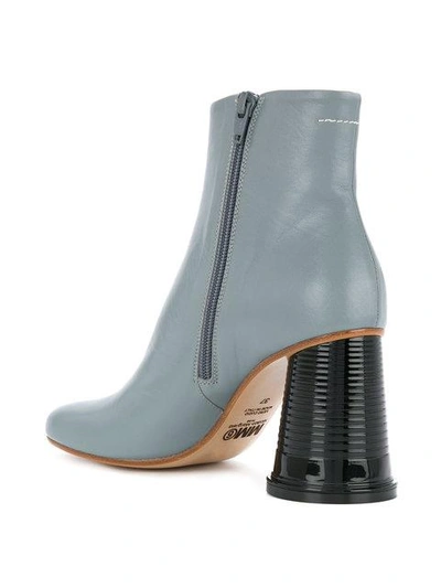 Shop Mm6 Maison Margiela Cup Heel Boots - Blue