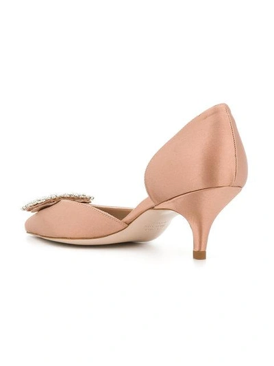 Shop Stuart Weitzman Fire Dance Pumps - Nude & Neutrals