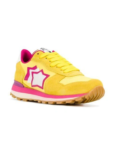 Shop Atlantic Stars Embroidered Star Sneakers - Yellow In Yellow & Orange