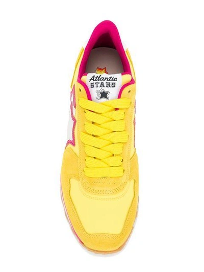 Shop Atlantic Stars Embroidered Star Sneakers - Yellow In Yellow & Orange