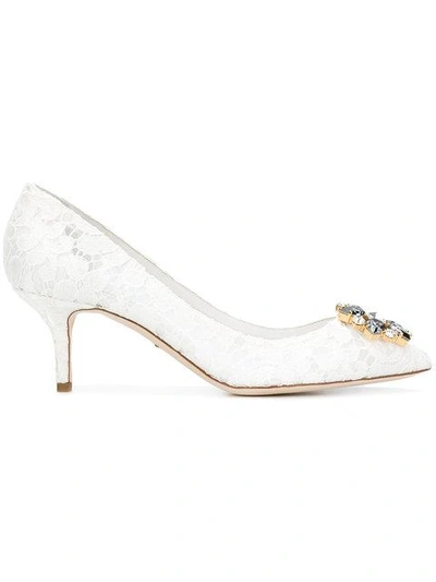 Shop Dolce & Gabbana Bellucci Pumps - White