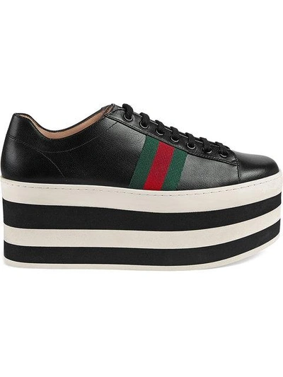 55mm Peggy Leather Platform Sneakers In | ModeSens