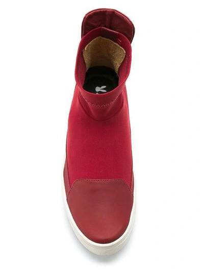 Shop Gloria Coelho Mid-top Sneakers In Red