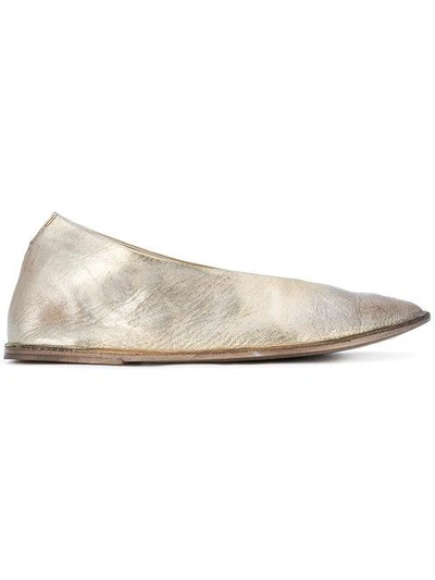 Shop Marsèll Sacchina Ballerinas In Metallic