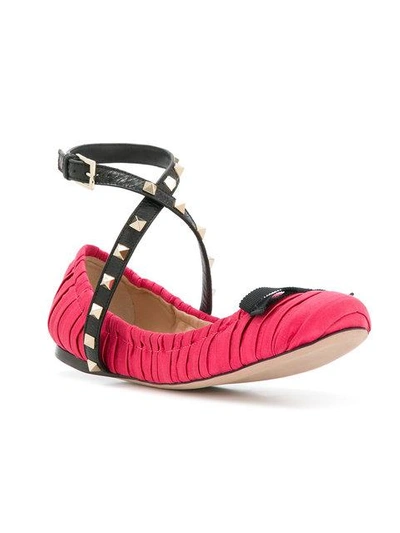 Shop Valentino Garavani Rockstud Ballerinas - Pink