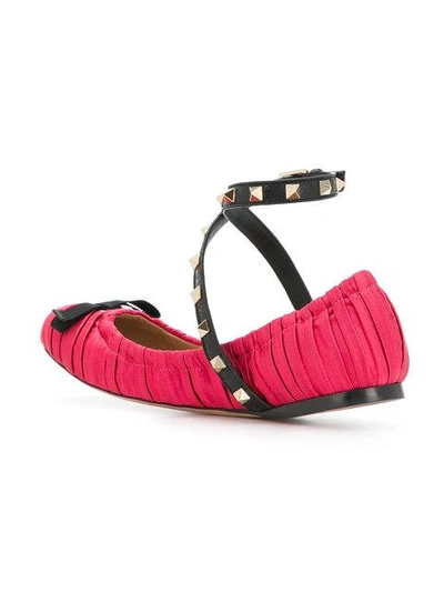 Shop Valentino Garavani Rockstud Ballerinas - Pink