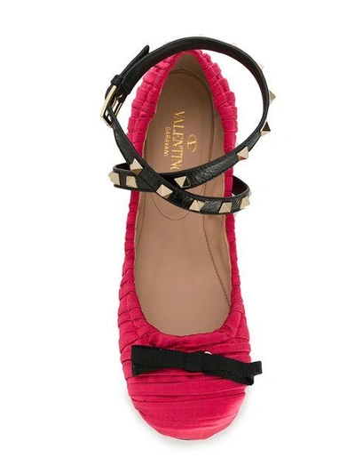 Shop Valentino Garavani Rockstud Ballerinas - Pink