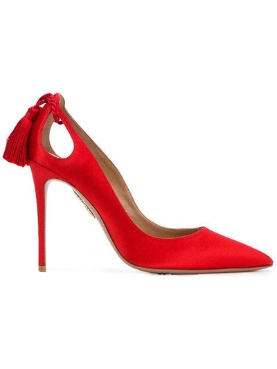 Shop Aquazzura Forever Marilyn Pumps - Red