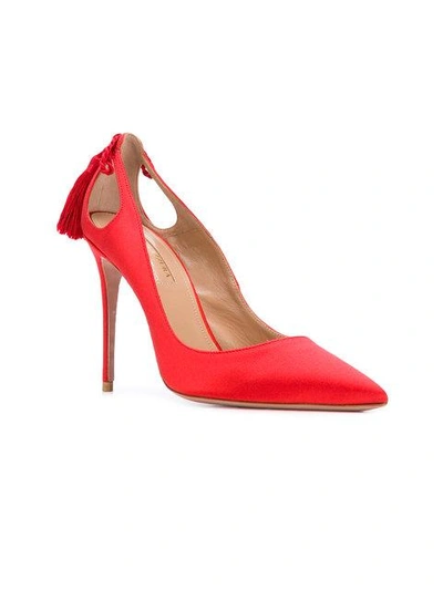 Shop Aquazzura Forever Marilyn Pumps - Red