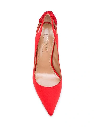 Shop Aquazzura Forever Marilyn Pumps - Red