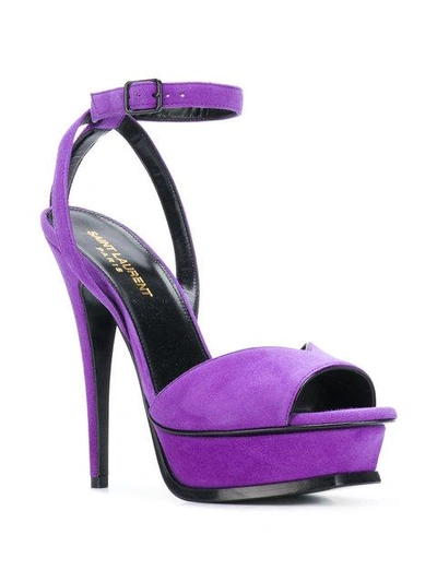 Shop Saint Laurent Tribute 105 Open Toe Sandals In Purple