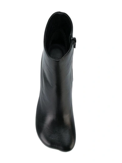 Shop Mm6 Maison Margiela Boots With Cup Shaped Heel - Black