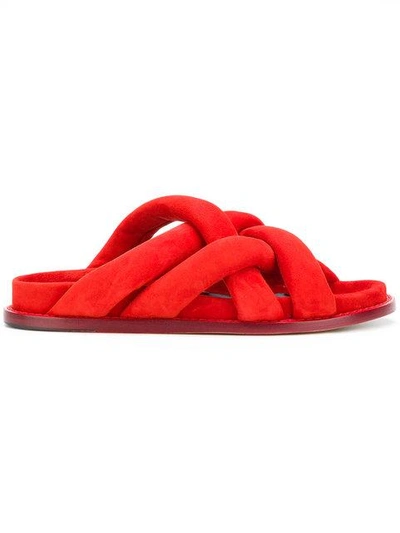 Shop Proenza Schouler Crossover Strap Sandals In Red