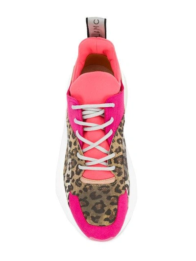 Shop Stella Mccartney Eclypse Leopard-print Sneakers In Multicolour