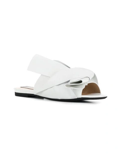 Shop N°21 Abstract Bow Mules In White
