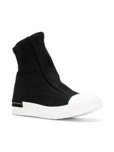 Shop Cinzia Araia Sock-like Upper Sneaker Boots - Black