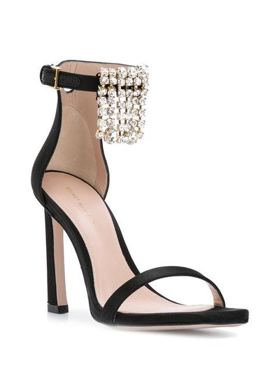 Shop Stuart Weitzman Embellished Sandals In Black